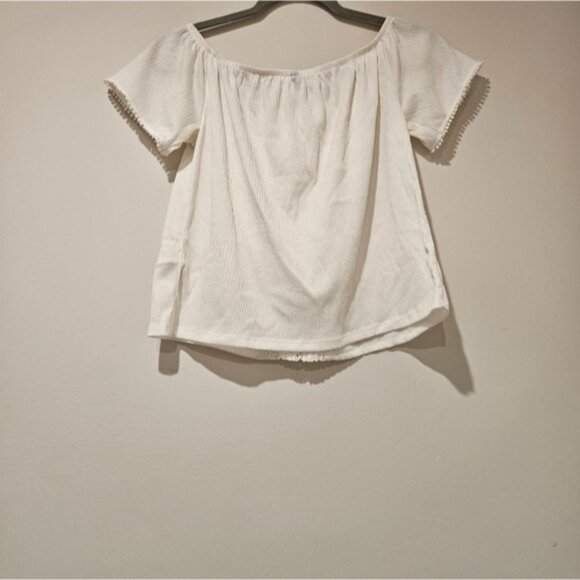 H&M Divided Off The Shoulder Blouse, Size Medium, White - Picture 4 of 4